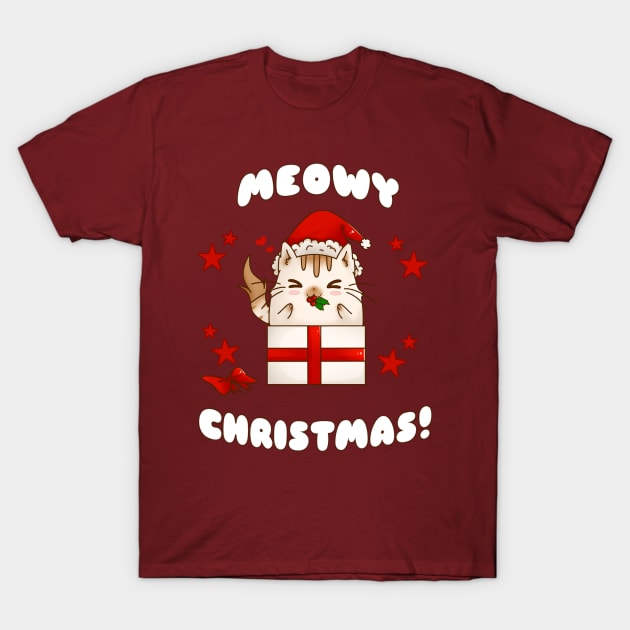 Meowy Christmas! T-Shirt by SmolKitsune